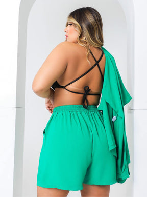 Conjunto Kimono Plus Size Moda Verão Laranja e Verde, kimono preto, Conjuntos kimono feminino, conjunto kimono feminino, kimono feminino, quimonos femininos, Conjunto feminino verão, Conjuntos femininos lisos, Kimonos lisos, Kimono cor lisa,