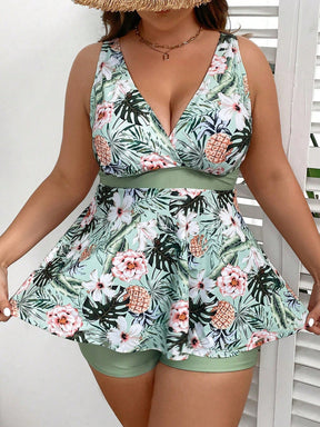 Conjunto Plus Size Tankini Halterneck Flores, Conjuntos kimono feminino, conjunto kimono feminino, kimono feminino, quimonos femininos, Conjunto feminino verão, Conjuntos femininos lisos, Kimonos lisos,  Kimono cor lisa,  Conjunto Kimono Plus Size liso,