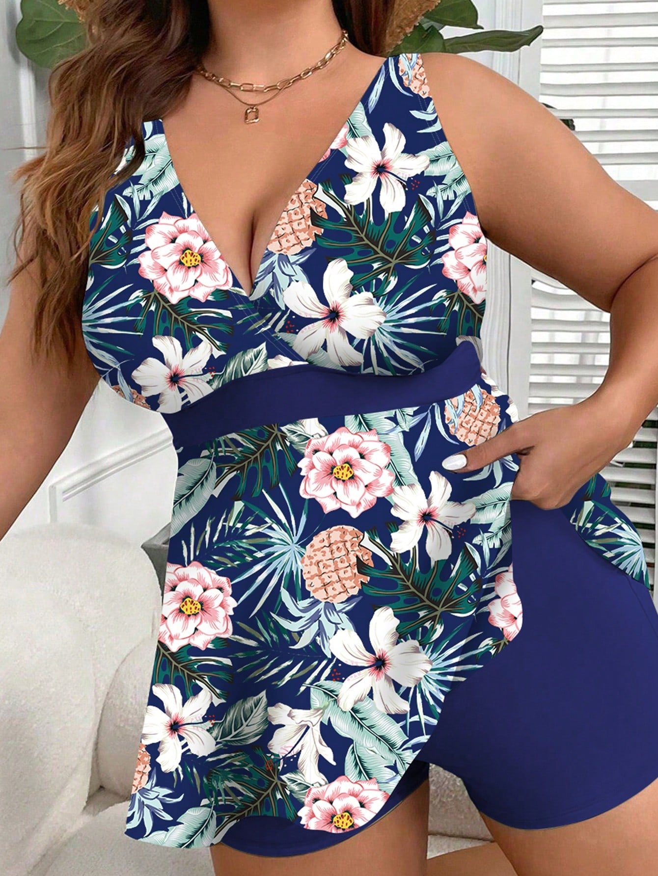 Conjunto Plus Size Tankini Halterneck Flores, Conjuntos kimono feminino, conjunto kimono feminino, kimono feminino, quimonos femininos, Conjunto feminino verão, Conjuntos femininos lisos, Kimonos lisos,  Kimono cor lisa,  Conjunto Kimono Plus Size liso,