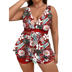 Conjunto Plus Size Tankini Halterneck Flores, Conjuntos kimono feminino, conjunto kimono feminino, kimono feminino, quimonos femininos, Conjunto feminino verão, Conjuntos femininos lisos, Kimonos lisos,  Kimono cor lisa,  Conjunto Kimono Plus Size liso,