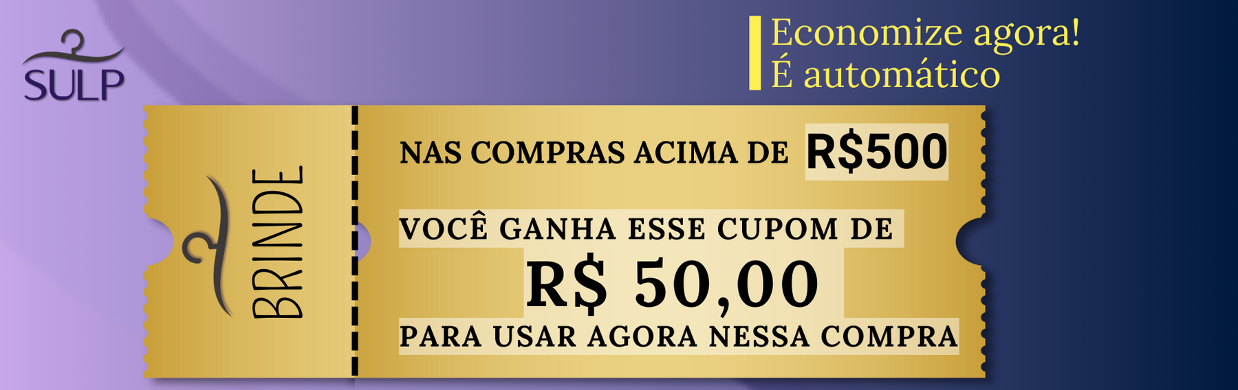 Cupom de R$ 50