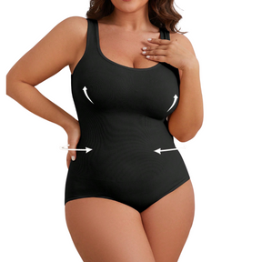 Body Modelador Feminino Plus Size Cor Sólida Conforto Extremo