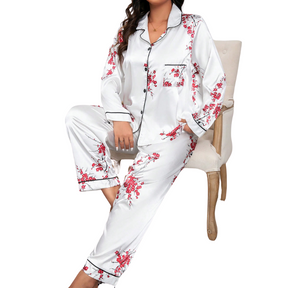 Pijama Cetim Plus Size Luxo Floral Champagne, Pijama Cetim Plus Size Luxo Flores Calça Longa, pijamas plus size, pijama feminino, pijamas feminino, pijamas plus size, pijama feminino plus size, pijama longo plus, pijamas femininos inverno plus size,